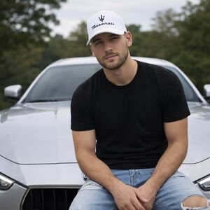 Maserati White Trident Logo Baseball Cap – Luxury Sport Style - NEW